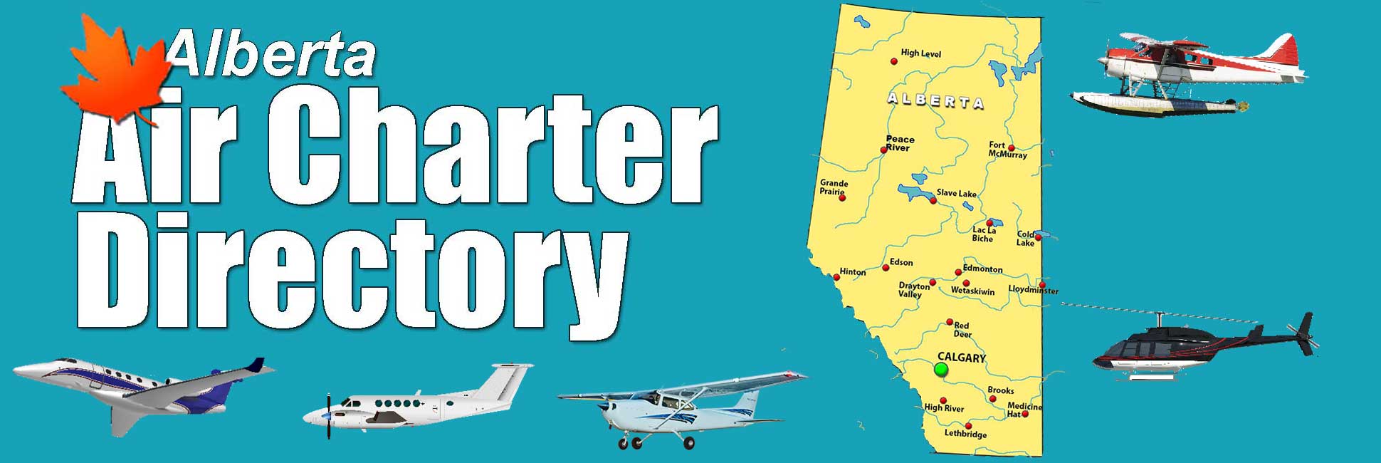 Charter Flight Network Alberta helicopter charter directory banner